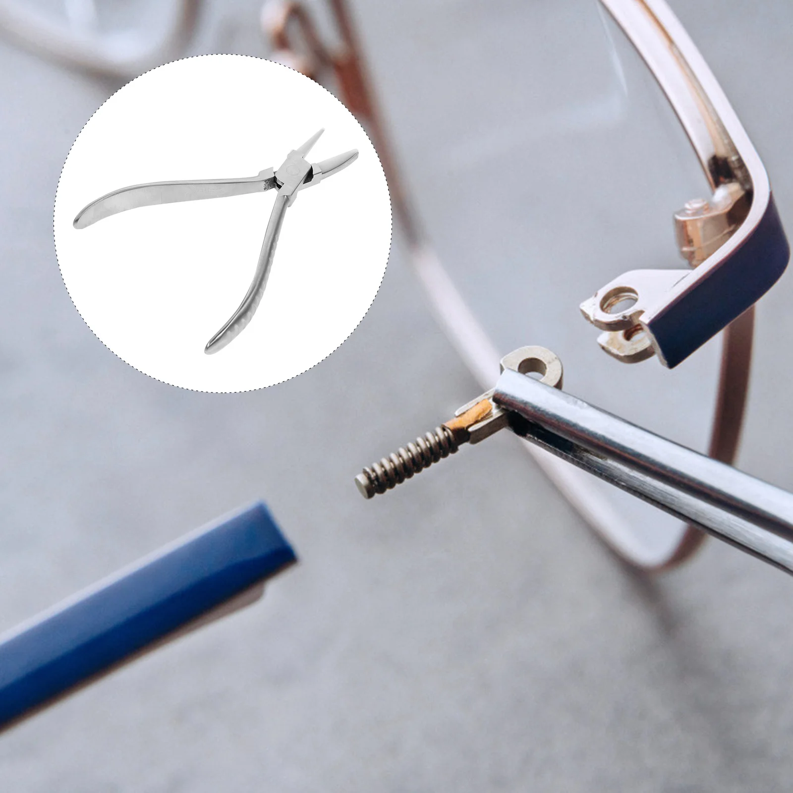 

Eyeglass Frame Pliers Steel Repair Tool Silver Home Accessory Multi Functional Adjusting Clamp For Glasses Leg Repair Jewelry