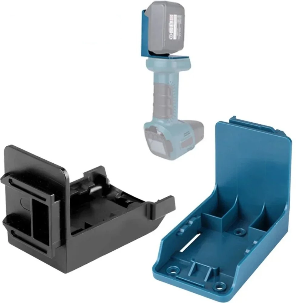 2-in-1-Wandhalter, Batteriehalterung, praktisches Aufbewahrungsregal aus Kunststoff, effizienter, robuster Elektrowerkzeughalter zum Selbermachen