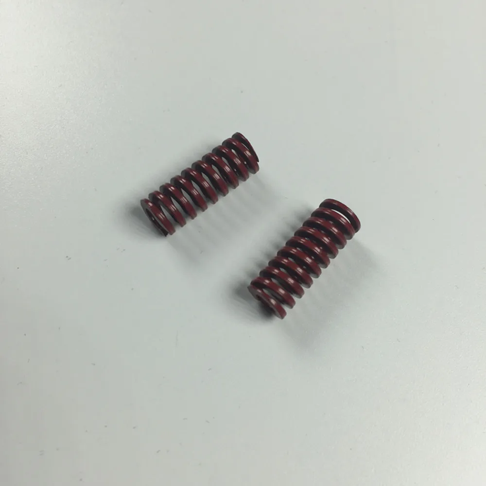 2Pcs Red Medium Load Compression Die Spring 6 x 3 x 15/20/30/40/50/60/70/80/90mm