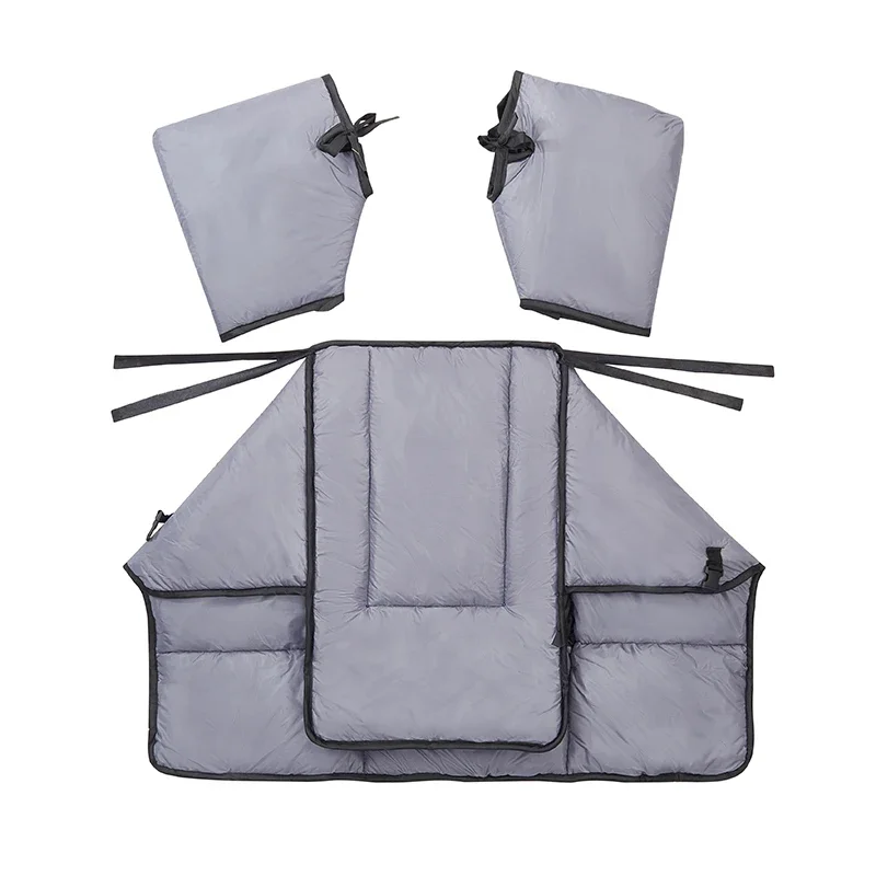 Electric Vehicle Windproof Cover with Winter Split Body and Velvet Pedal Motorcycle Windproof Cold Proof Cover Riding Accessory