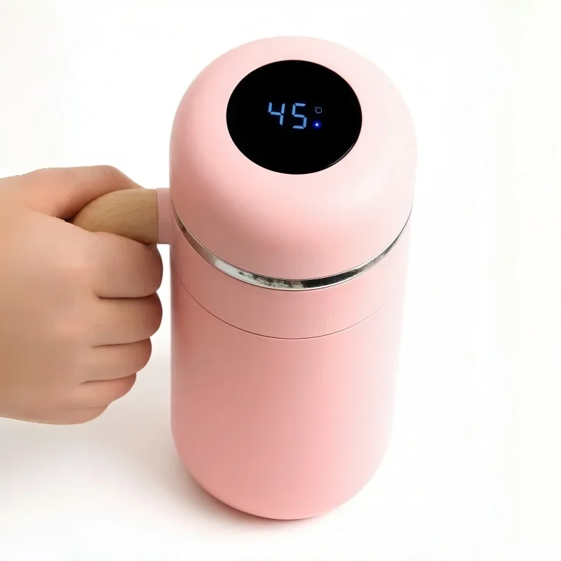 Smart Temperature Display Tumbler 480ml SUS316 Stainless Steel Vacuum with Handle coffee thermos travel cup bottle leakproof