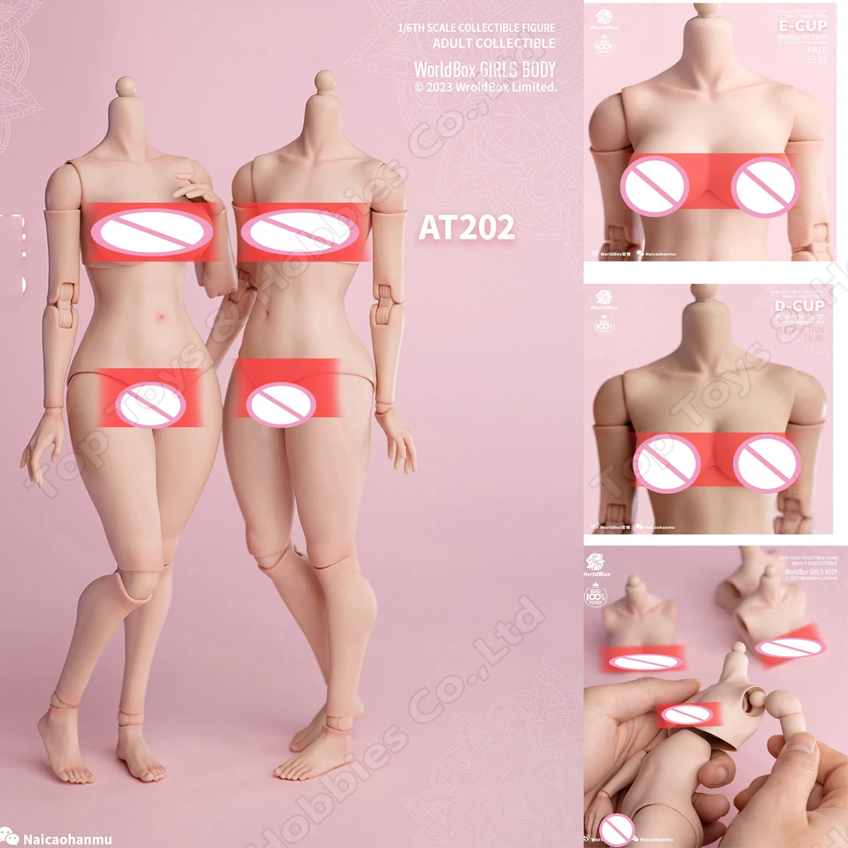 

Worlbbox 1/6 Female D Cup E Cup Breast Big Bust Replacement Accessories Model Fit AT201 AT202 AT203 Action Figure Body