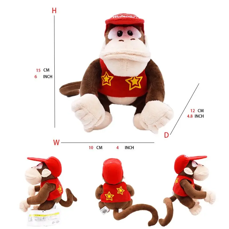 Penguin King Super Mario Bros mainan mewah Boo Shy Guy didy Kong boneka binatang karakter kartun boneka lucu untuk hadiah anak-anak