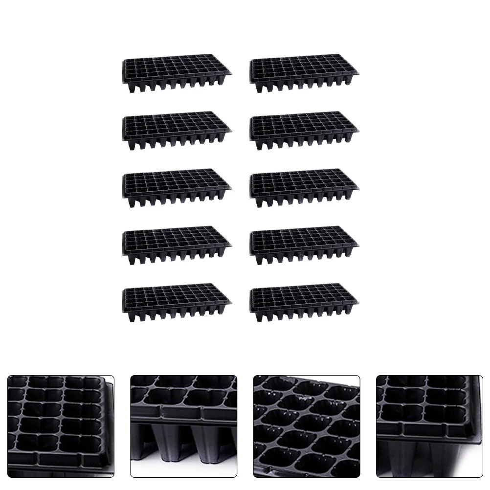 

10 Pcs 50 Hole Seedling Tray Indoor Plants Plastic Starter Flowerpot Germination Planter