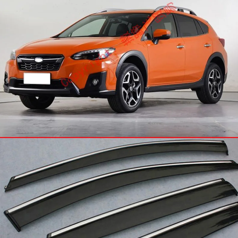 

Window Wind Deflector Visor Rain/Sun Guard Vent For Subaru XV 2018 2019 Car Accessories Stickers