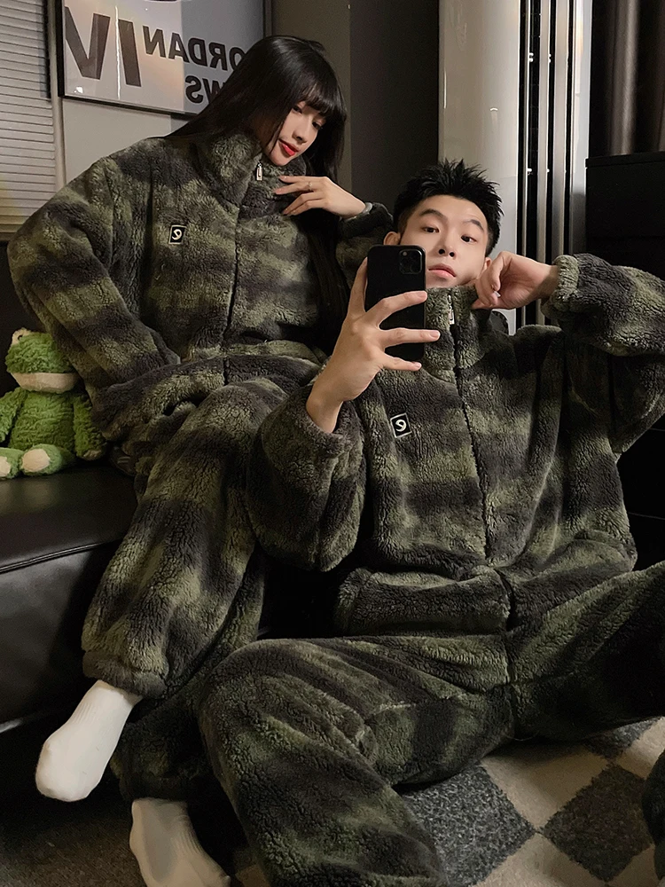 

DAIMELU коралловый флис фланелевые мужские пижамы мужская одежда для сна зимняя утолщенная флисовая теплая домашняя одежда для мальчиков костюм ночная рубашка больших размеров