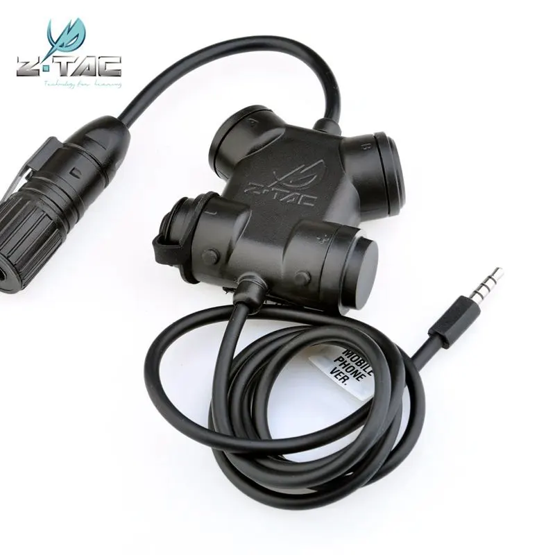 Imagem -03 - Ztac-z Tactical Airsoft Headphone Acessórios Silencer Headconjunto Rádio Ptt Adaptador Z130