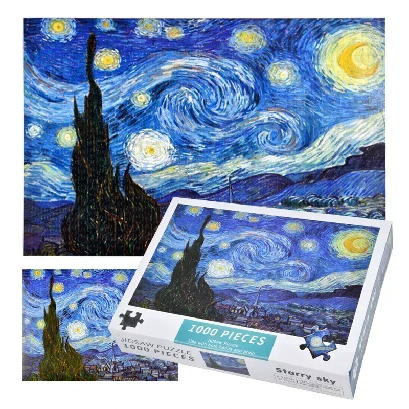 75*50CM Adult 1000 Pieces Paper Jigsaw Puzzle Lovely Cure High Difficulty Decompression Puzzle Birthday Gift  Educational Toy