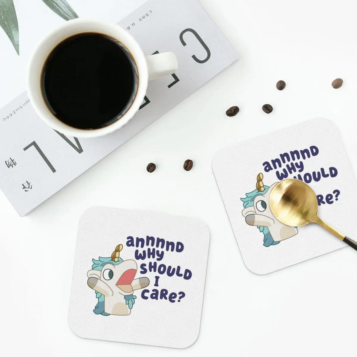 

B-Blueys подставки с единорогом, кухонные салфетки, нескользящие изоляционные коврики для чашек, кофейные коврики для декора, домашняя посуда, подушечки, набор из 4 шт.