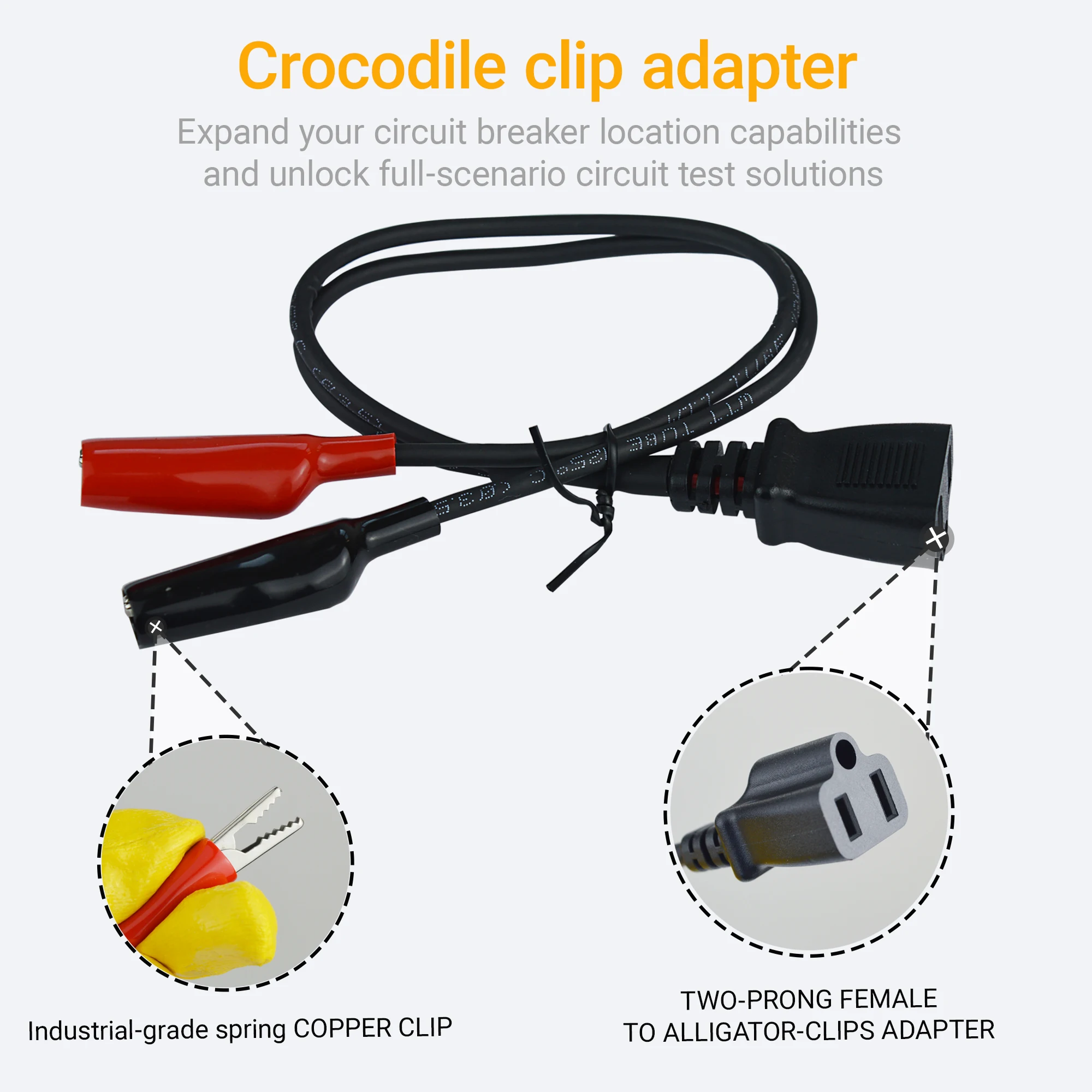 ZIBOO 69411 Circuit Breaker Finder Accessory Kit, Circuit Breaker Leads and Adapters Compatible with ET300 and ET310.