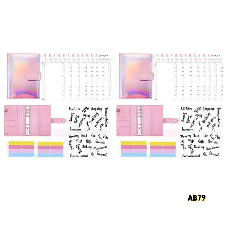 2X 예산 바인더 세트 - 현금 봉투가 포함된 예산 바인더, 현금 정리함 돈 절약 바인더 현금 봉투 A