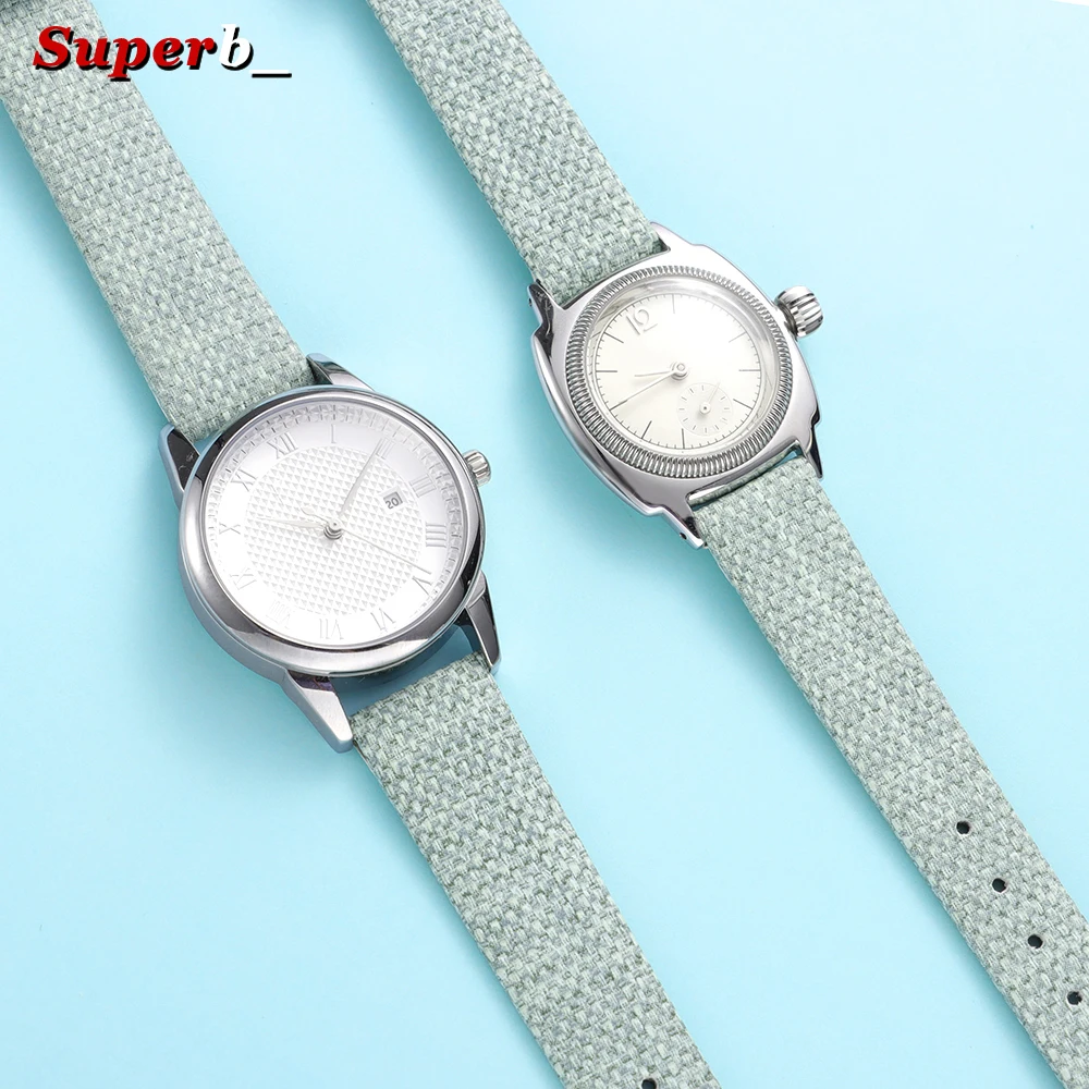 Ultra-thin Denim Pattern Nylon Watch Strap for Women 10mm 12mm 14mm 16mm Wristwatch Bands Colorful Waterproof Soft Watch Band