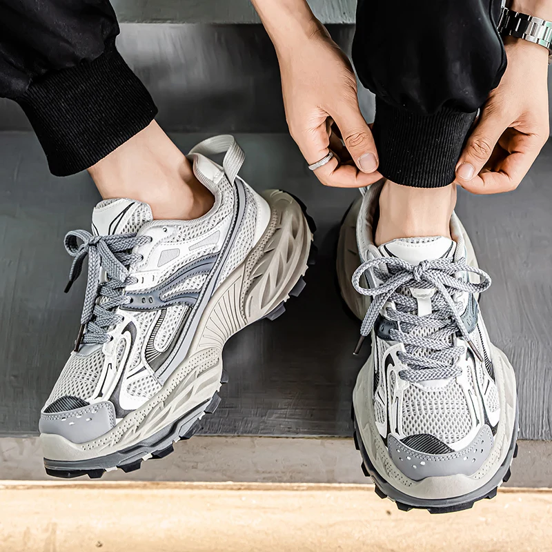 

New Tennis Men Soft Soles Comfort Male Sneakers Men's Shoe Breathable Thick Soled Casual Sneakers Outdoor Running Four Seasons