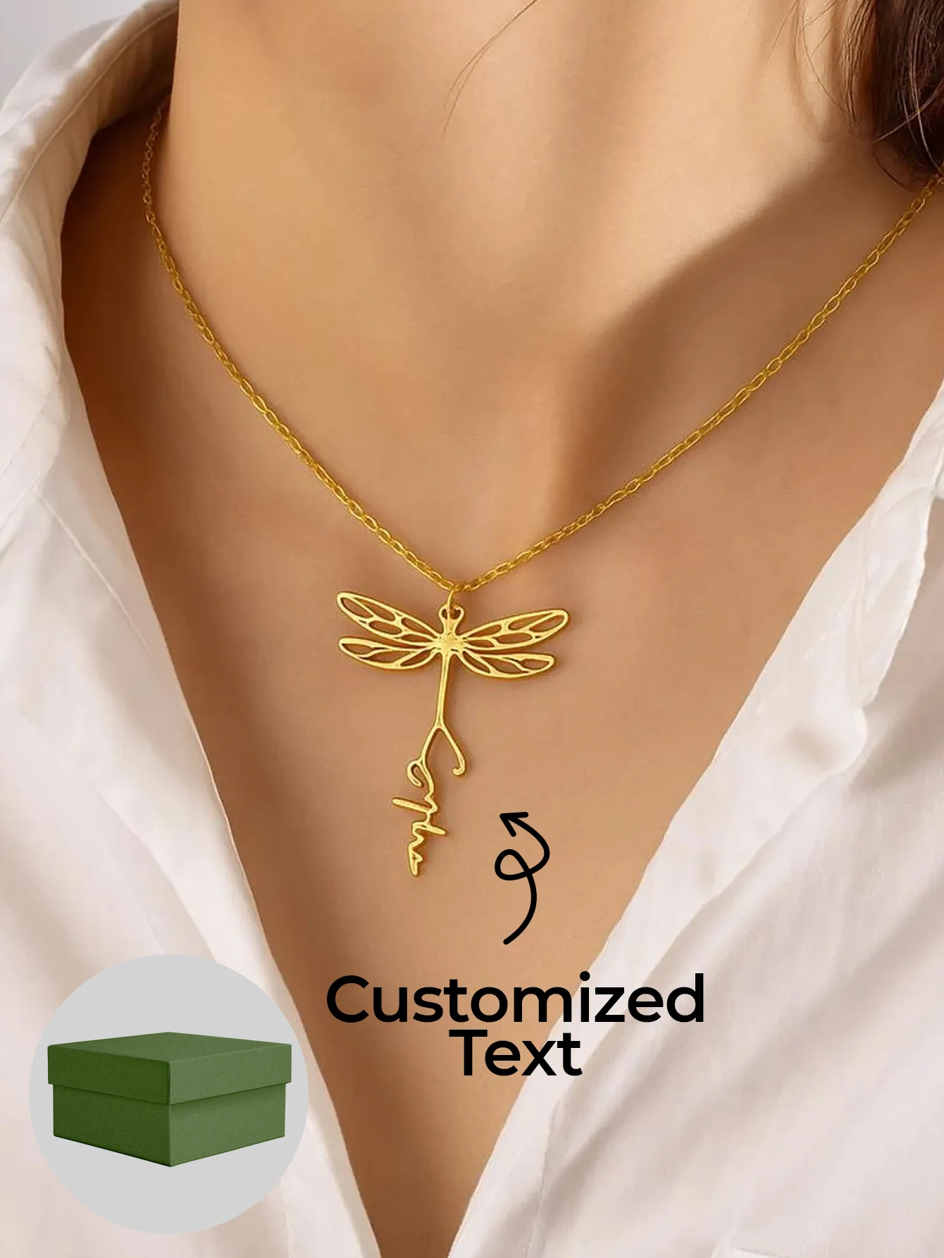 Collares con nombre gótico personalizado para mujer, cadena cubana de acero inoxidable de Color oro de 18K, collar con nombre, regalo de joyería para boda, 1 ud.