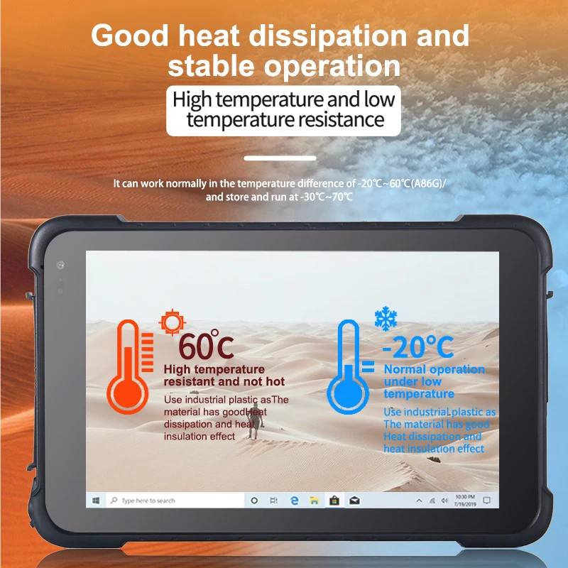 8 Inch Ip67 Waterproof Rugged Tablet PC Z8350 With NFC GPS Wifi Camera Movable Mini Rugged Computer Panel PC