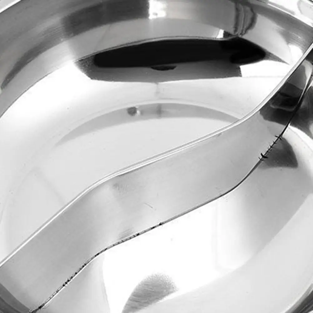 Multifunction Pot Cookware Stainless Steel 30Cm Diameter Glass Lid Dual Divider for Family Parties Restaurants Hot - view 3