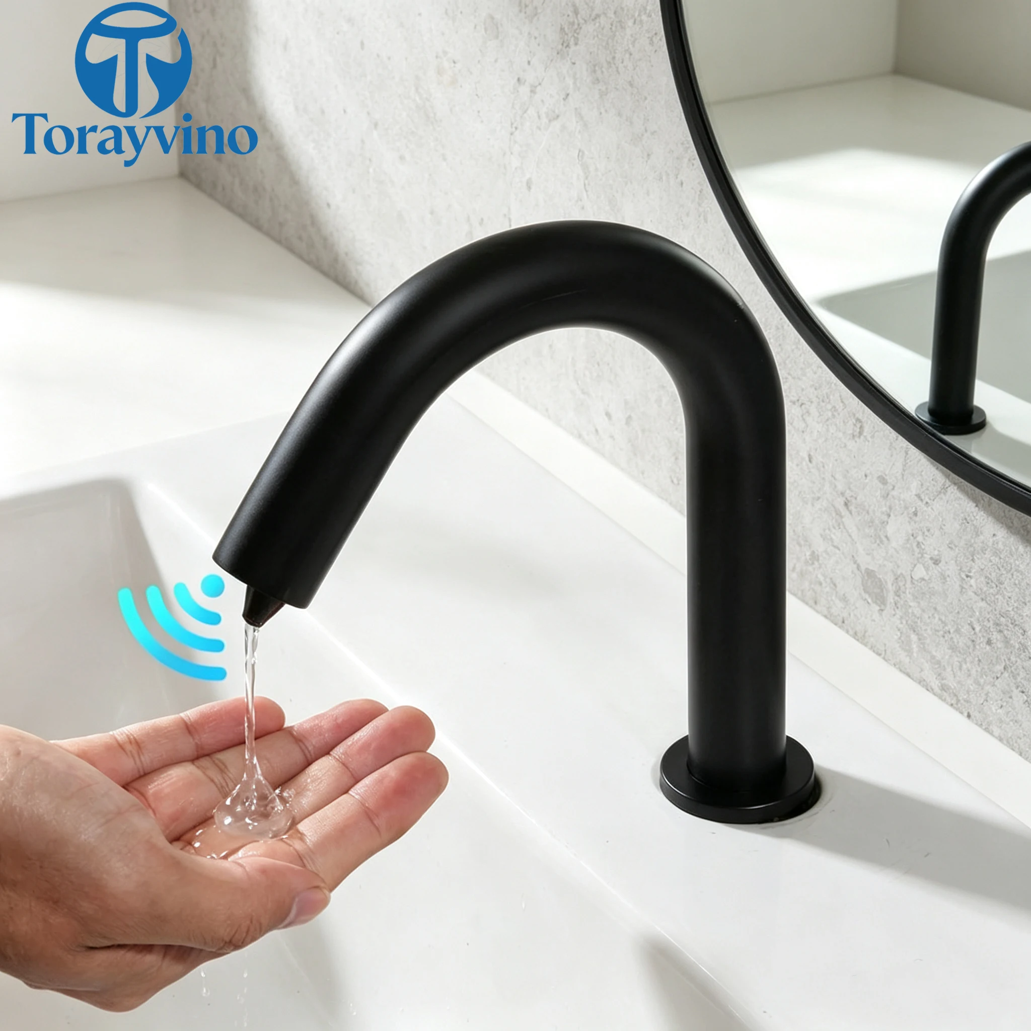 Torayvino Kitchen Bathroom Sensor Soap Dispenser 500ML Automatic Liquid Soap Lotion Dispenser Stainless Accessories Mixer