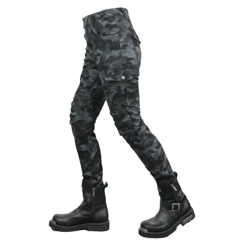 Motorcycle Women Fall Proof Off-road Cycling Pants Casual Elasticity Camouflage Jeans Trousers Motocross Dirt Bike Pants