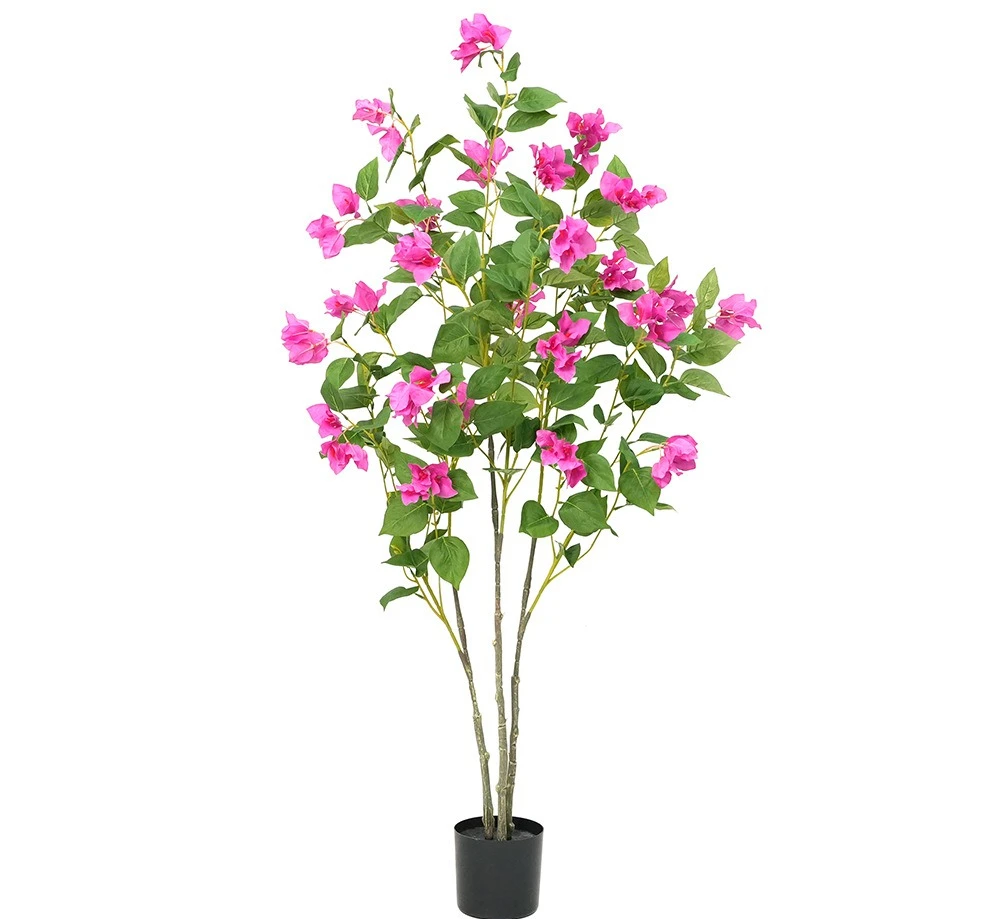 

2026 Simulated green plant - Hibiscus tree pot plant for indoor floor decoration Artificial plant landscaping fake tree ornament