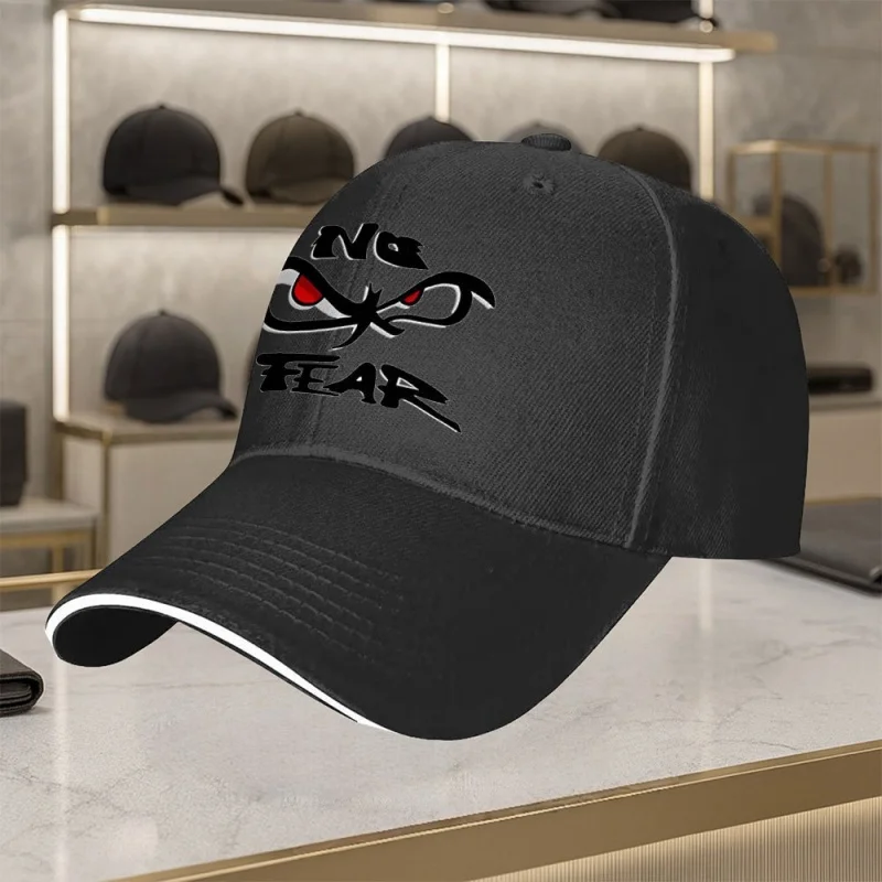 Casquette de baseball pour homme avec imprimé œil rouge Fearless Eye, unisexe, incontournable pour les rendez-vous, snapback accrocheur, minimaliste et tendance
