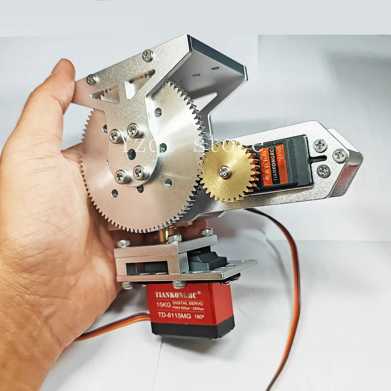 Two degrees of freedom, steering gear up, down, left, right, pitch, rotating gimbal platform base, fixed frame for Kechuang