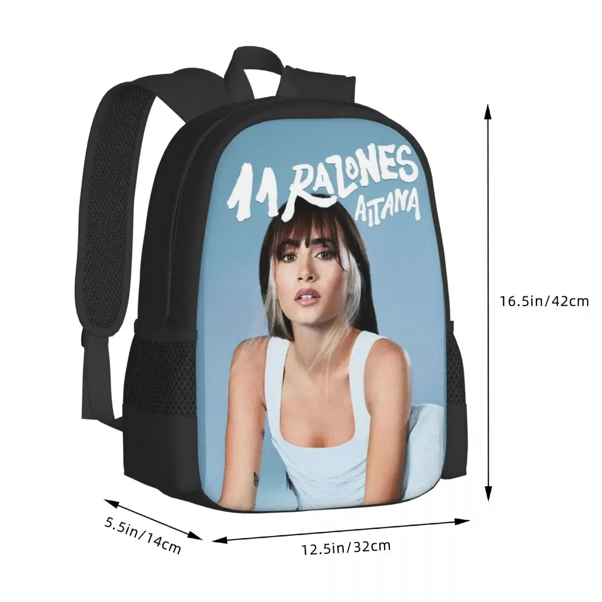 Spanish Singer A-Aitana Travel Laptop Backpack, Business College School Computer Bag Gift for Men & Women