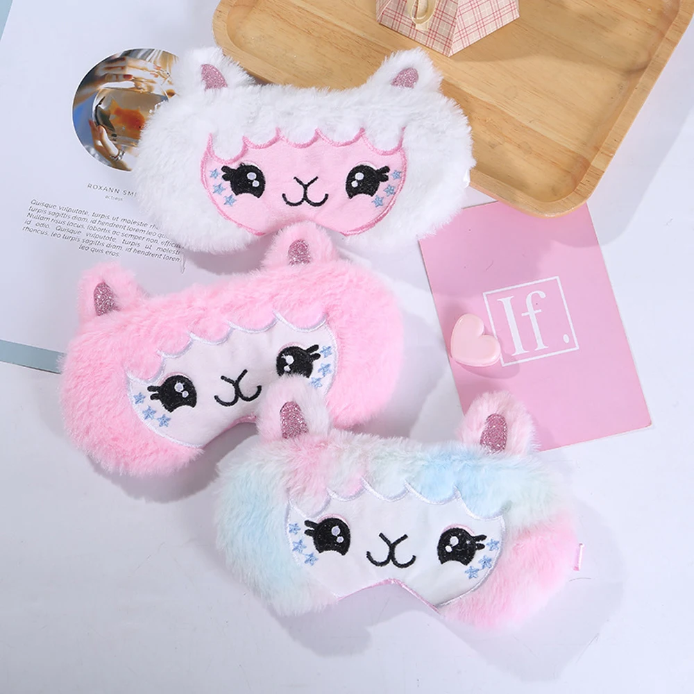 

Cute Plush Multicolor Sheep Koala Blindfold Cartoon Animal Sleeping Eye Patches Night Dream Eye Covers Soft Lightproof Eye Mask