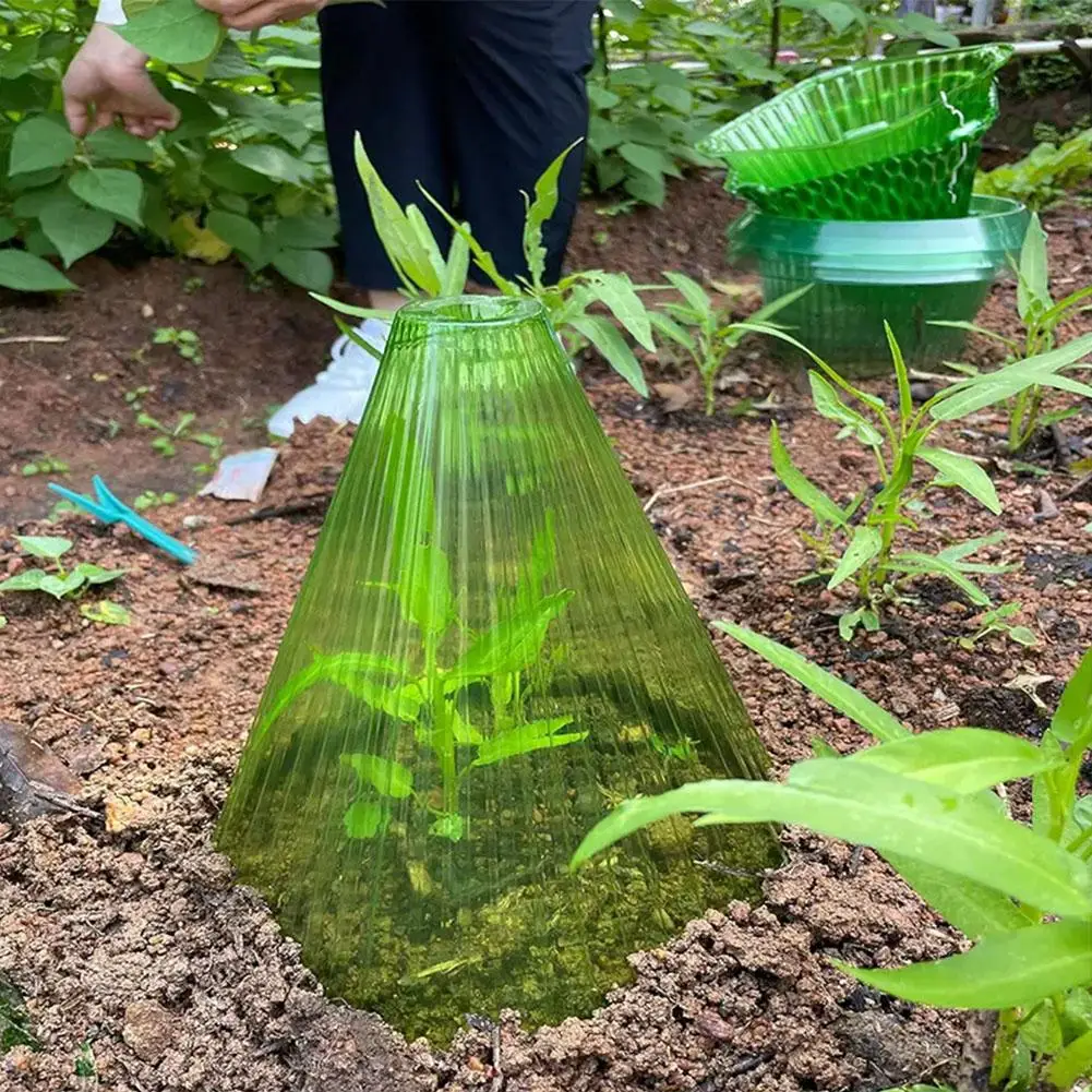 Planta De Jardim De Plástico Crescer Capa Protetora, Adequado Para Várias Plantas, Mudas, Seguro, Aves Geada, Lesões De Caracóis, 19x21cm