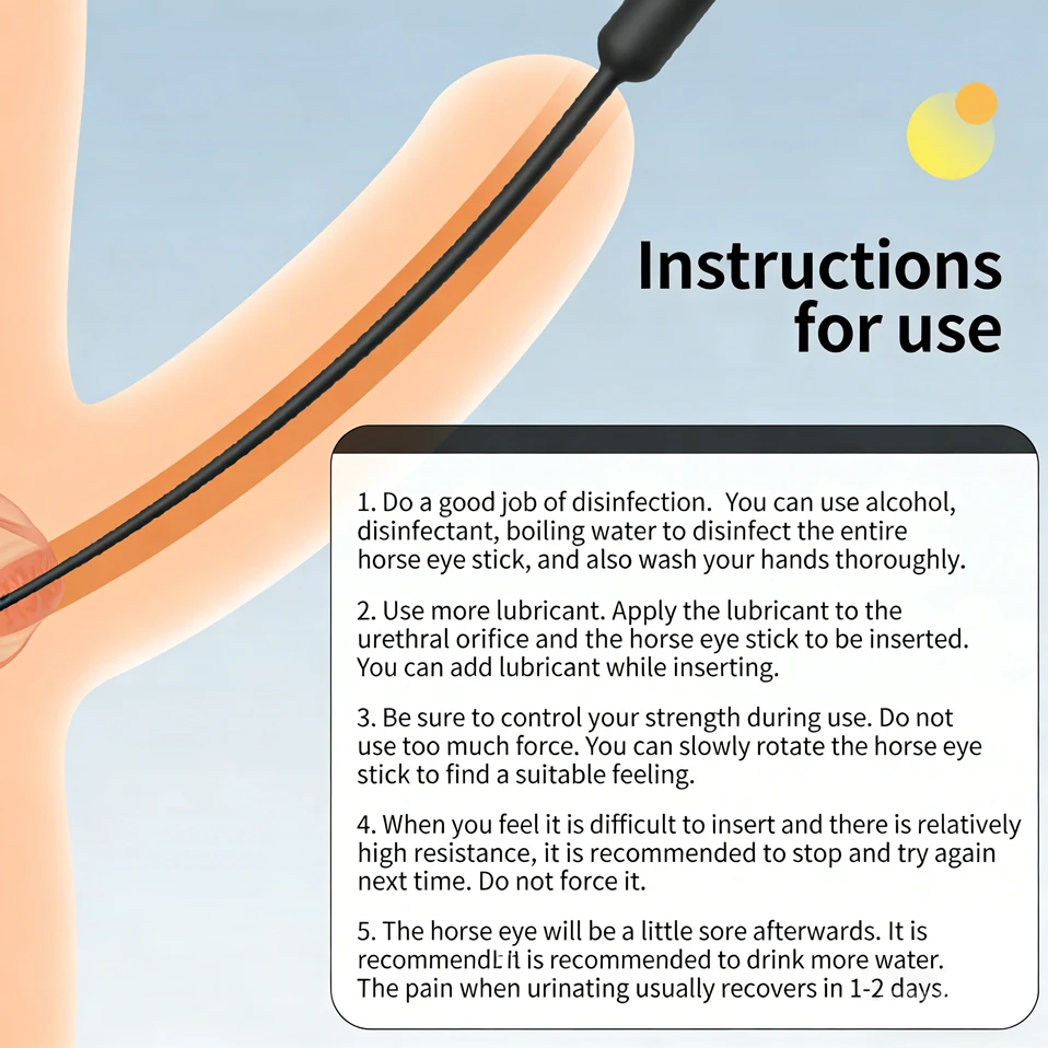 Whisper Quiet Urethral Vibrator for Men 10 Vibration Modes USB Rechargeable Silicone Male Sounding Rod for Prostate Stimulation view 5