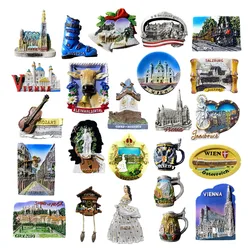 Europe Austria 3D Fridge Magnets Tourism Souvenir Refrigerator Magnets Sticker Collection Handicraft Decoration Articles