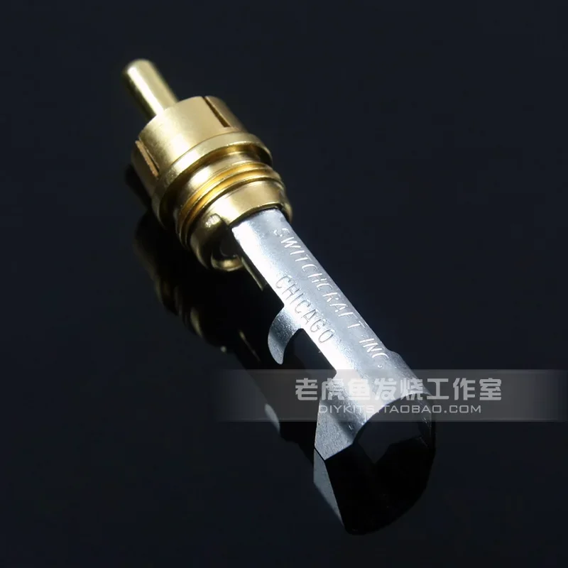 1 peça/4 peças contato banhado a ouro concha níquel americano switchcraft 3502aau rca plugue de lótus novo original