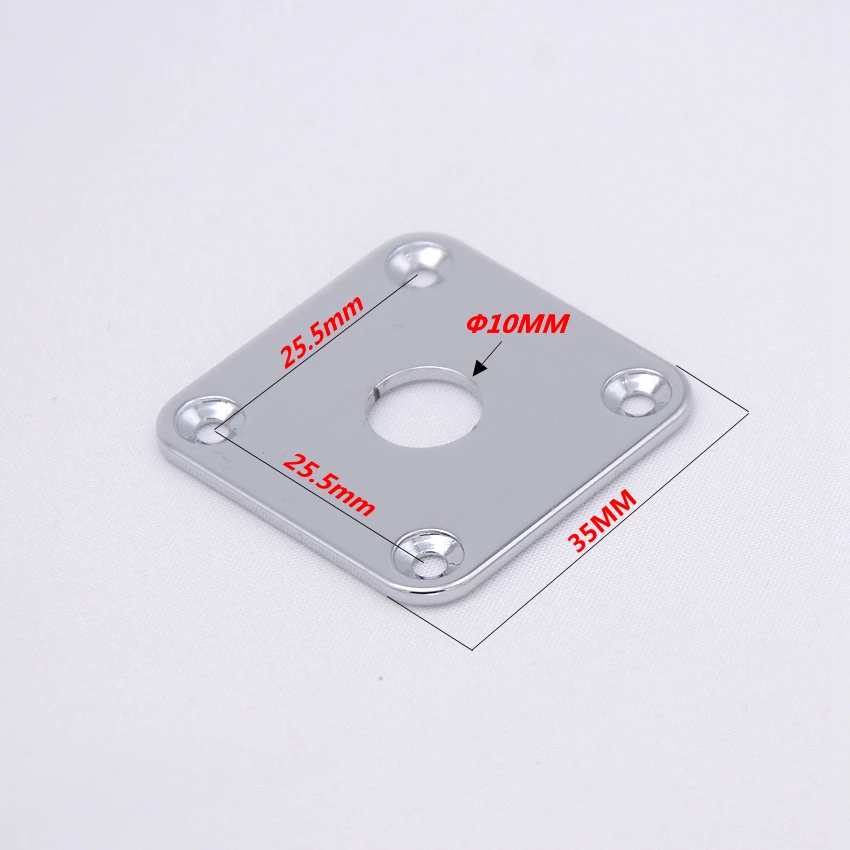 1 Piece Square Flat Metal Jack Plate for Les Paul Electric Guitar Bass with Screw Guitar Accessories