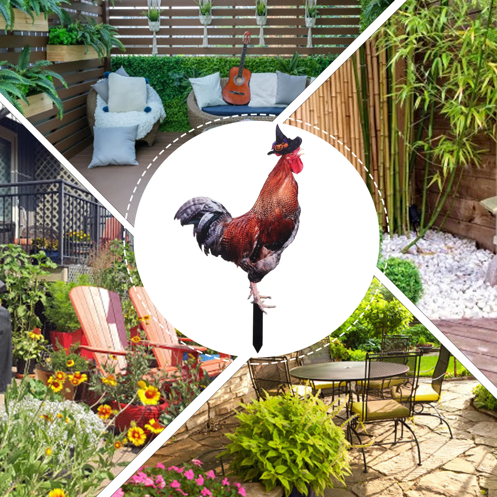 ساحة في الهواء الطلق حصة المدمجة خفيفة الوزن ساحة الدجاج الفن حديقة الديكور زخرفة حديقة حصة الدجاج ديكور الحديقة #1
