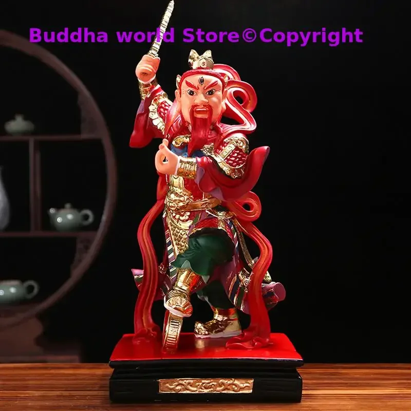 Asia HOME SHOP Patron saint Taoism Subdue demons TIAN SHI WANG LINGGUAN Color God statue efficacious bless safety healthy large