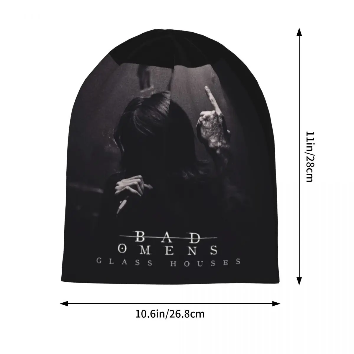 Bad Omens - Glass Houses Skullies Beanies Hat Goth Unisex Street Cap Warm Multifunction Bonnet Hats