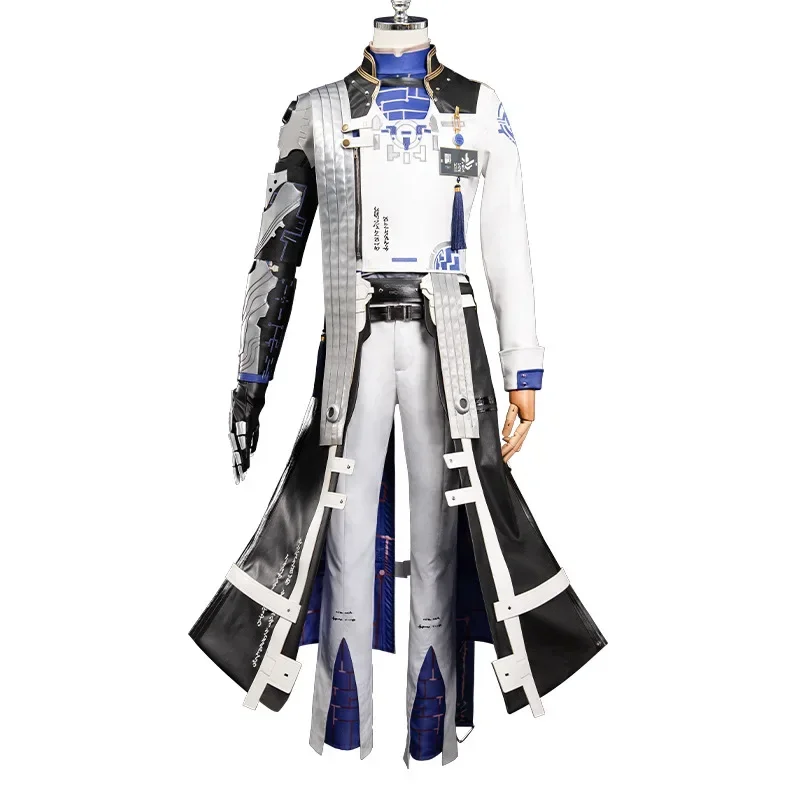 Xiangli Yao Costume Cosplay Parrucca Onde Wuthering Uniforme Braccio Guardia Huaxu Accademia Jinzhou Huanglong Festa di Halloween per Uomo Vestito