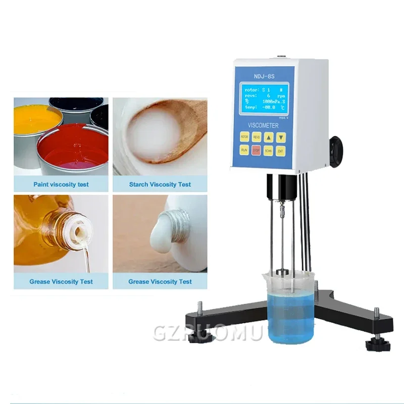 Digital Rotary Viscometer High Precision Paint Viscosity Meter LCD NDJ-5S/NDJ-8S  110V/220V