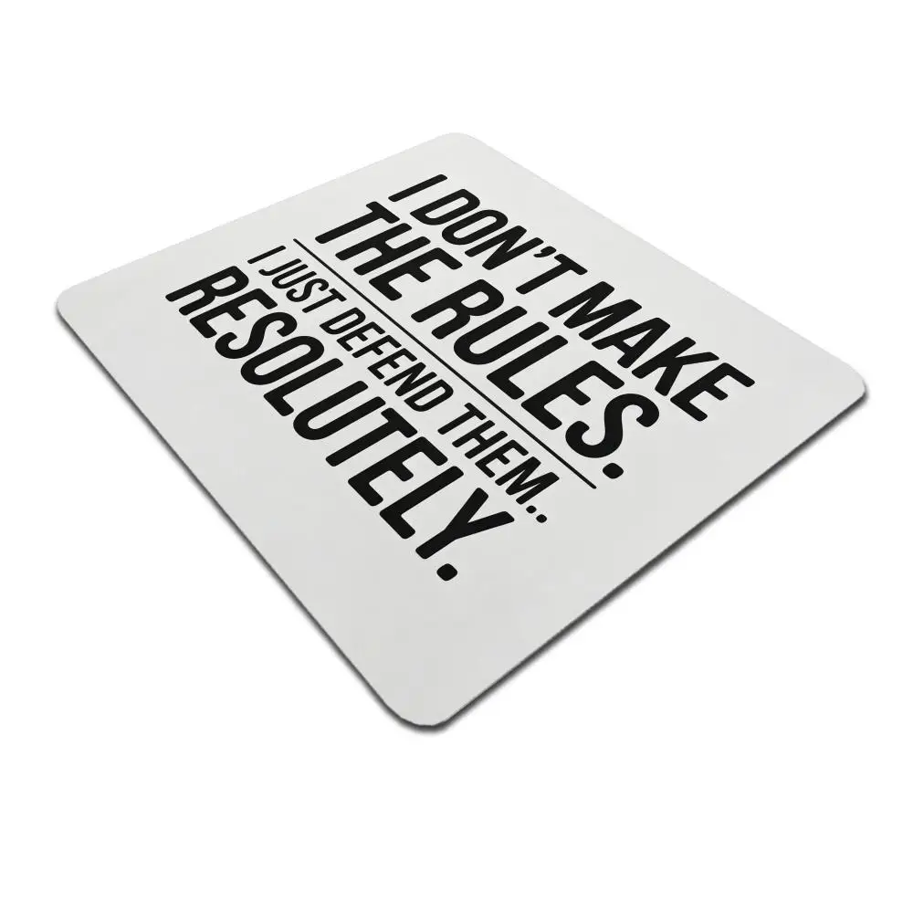 HYBXAXC Strict Rule Quote Small Mouse Pad Non Slip Rubber Desk Mat for Office Home Laptop Gaming Decor