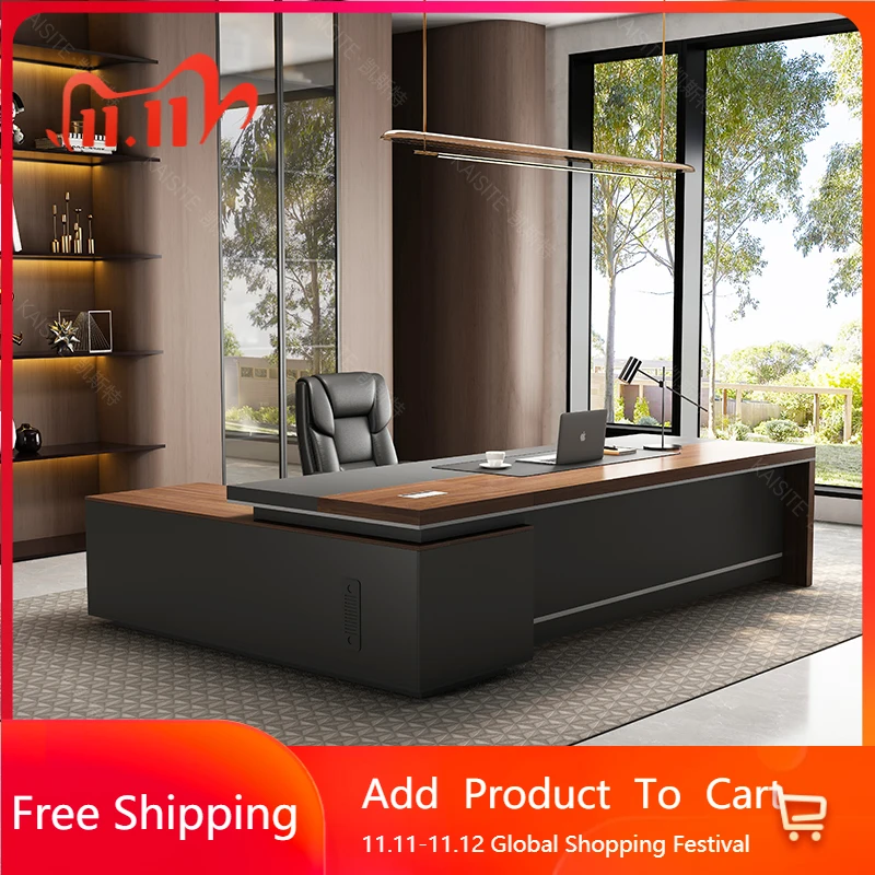 

Vanity Accessories Office Desk Luxury Work European Secretary Filing Cabinets Floor Long Luxury Mesa De Trabajo Hotel Furniture