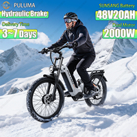 Electric Bicycle 48V20AH Battery 2000W Dual Motor E-bike PE97 Hydraulic Brake 26* 3.0 Inch All-road Tire Mountain Electric Bike