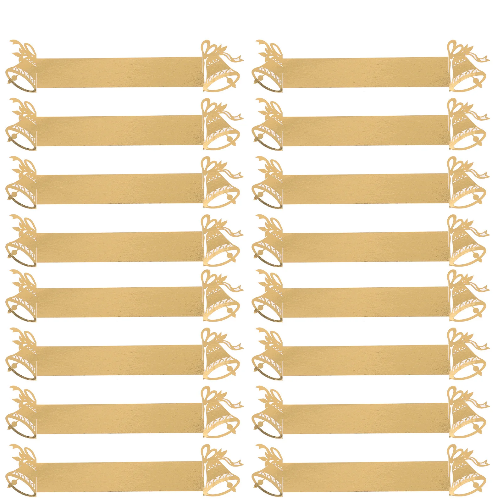 

50Pcs Bell Shaped Christmas Napkin Ring Paper Holder Table Decoration Wedding Party Elegant Napkin Buckle Xmas Table Decor