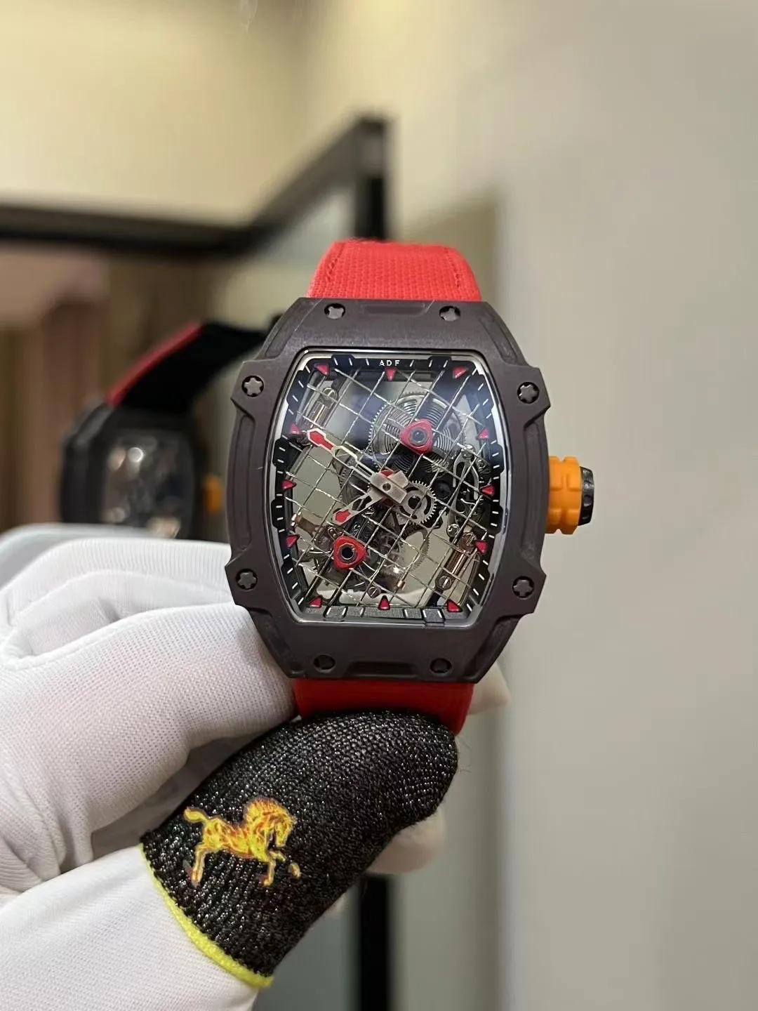 نسخة Moddifed ريتشارد ميل rm27-04 rm2704 rafael titacarb Nada l توربيون مضرب تنس أوتوماتيكي ساعات رجالي