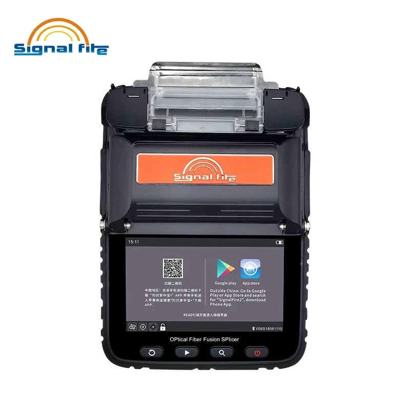 Signal fire Original AI-6C AI-6C+/7C/8C/9 FTTH Fiber Optic Splicing Machine Optical Fiber Fusion Splicer Automatic 6 Motors