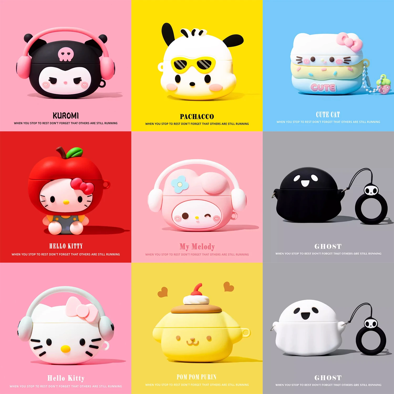 �tui de luxe en Silicone souple, dessin anim�, pour Huawei, Clip gratuit, FreeBuds 6 6i 5i SE4 3 Pro3, accessoires pour �couteurs, manchon de protection