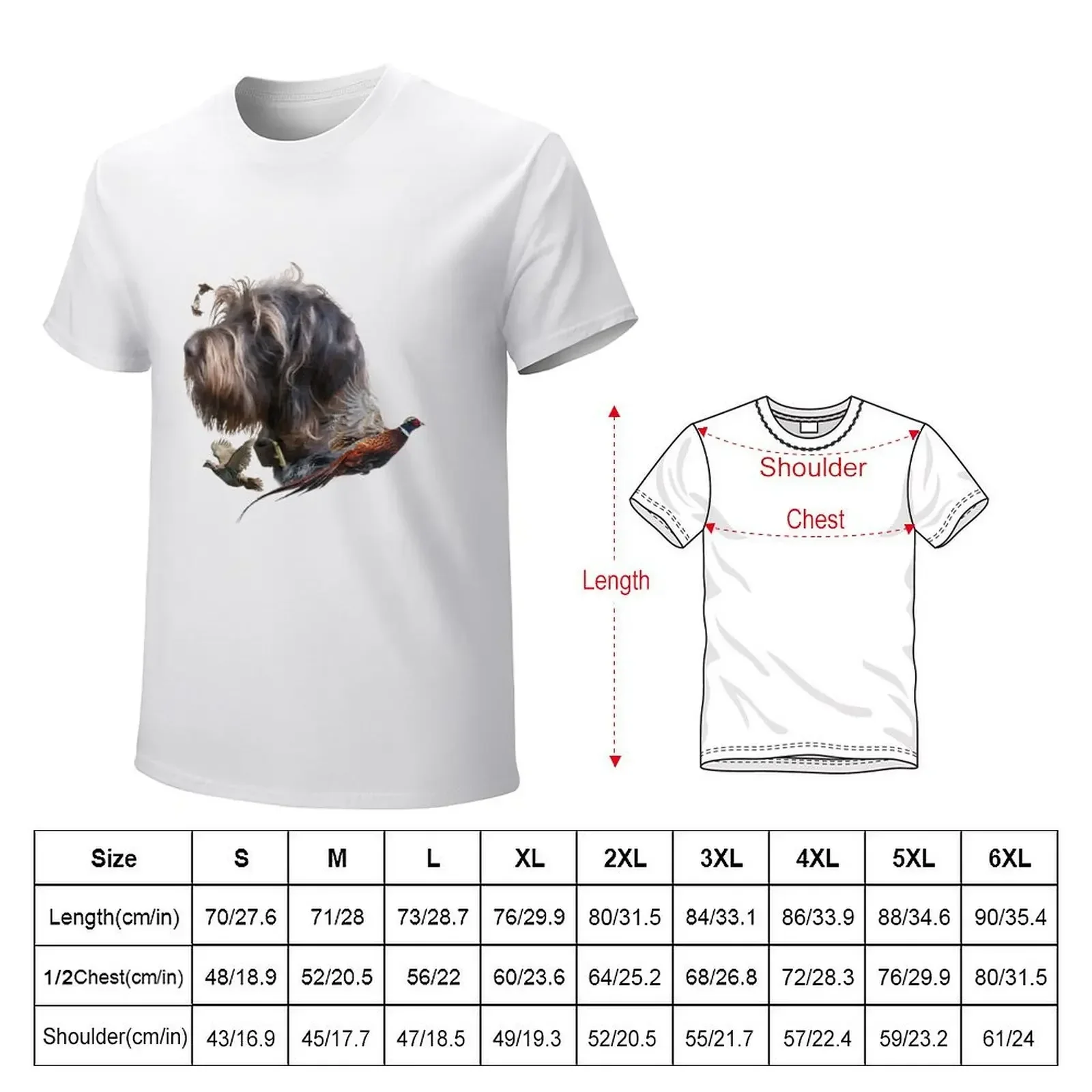 Duitse Wirehaired Pointer, jachthond T-shirt sublieme kawaii kleding Koreaanse mode schattige tops heren t-shirts casual stijlvol