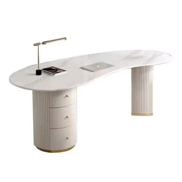 

Simple Modern Modular Commercial Desk Light Luxury Rock Beam Board Desk and Chair Combination for Business Negotiation