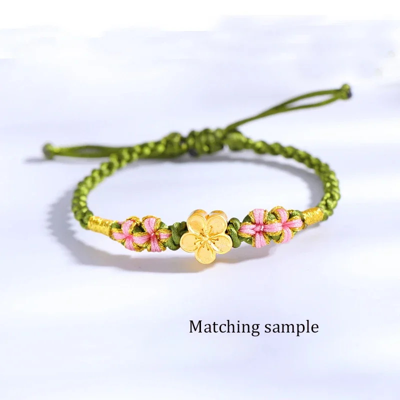 Sand Golden Color Beads DIY Accessories For Bracelets Jewelry Necklace Cute Romantic Peach Plum Blossom Not Easily Fade
