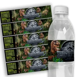 Jurassic world Dinosaur Kids birthday Party Water Bottle Wraps Label