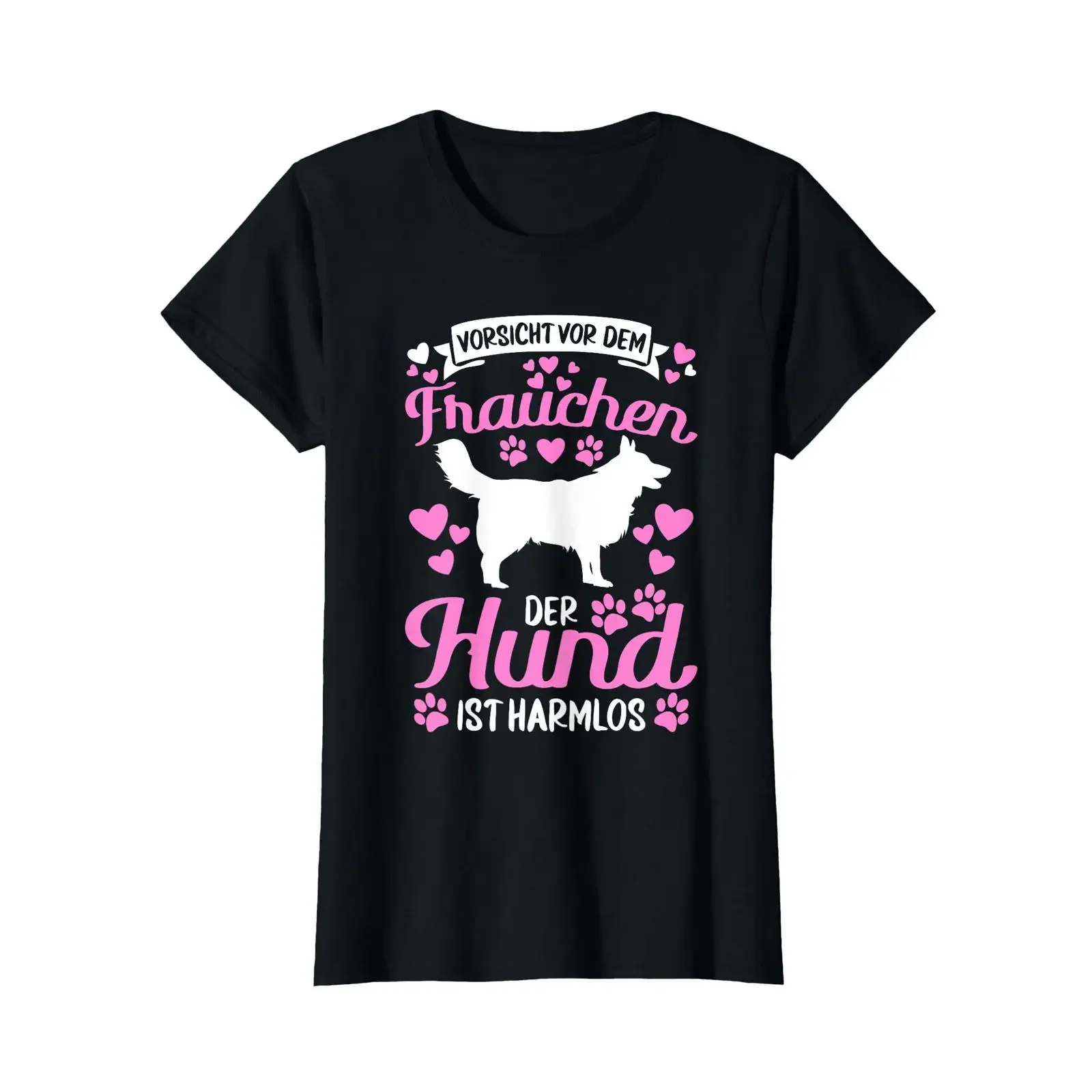 Cute dog lovers' four legged friends gifts for women owners Beware of the owner is harmless T shirt Black vintage Washed