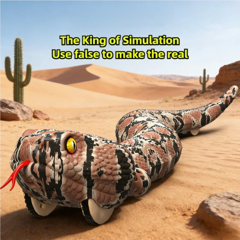 Juguete de Serpiente Sonajera a Control Remoto para Niños - Animal Electrónico Simulado que Gatea con Demostración de un Solo Toque para Jugar al Aire Libre